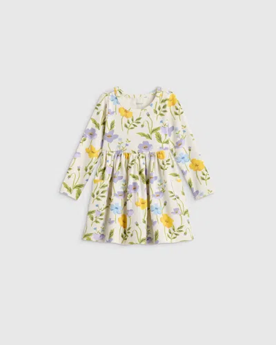 Quince Kids' Long Sleeve Fit And Flare Pocket Dress