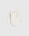 Quince Long Sleeve Kimono Bodysuit In White