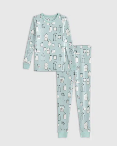 Quince Kids' Long Sleeve Pants Pajama Set In Milk