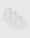 Quince Long Sleeve Pique Polo 3-pack In White