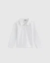 Quince Long Sleeve Pique Polo In White