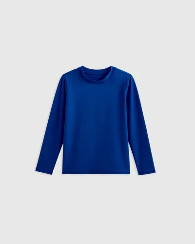Quince Kids' Long Sleeve Rash Guard In Deep Blue