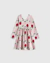 Quince Long Sleeve Skater Dress In Apple