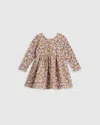 Quince Long Sleeve Skater Dress In Floral
