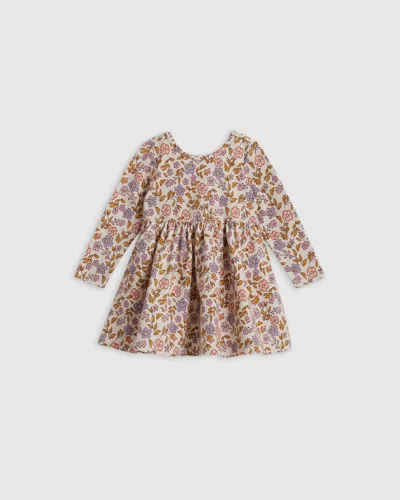 Quince Kids' Long Sleeve Skater Dress In Floral