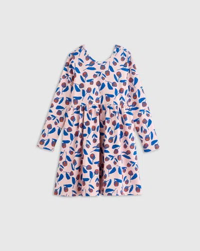 Quince Kids' Long Sleeve Skater Dress In Flower Buds