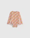 Quince Long Sleeve Tie One-piece Swimsuit In Daisy