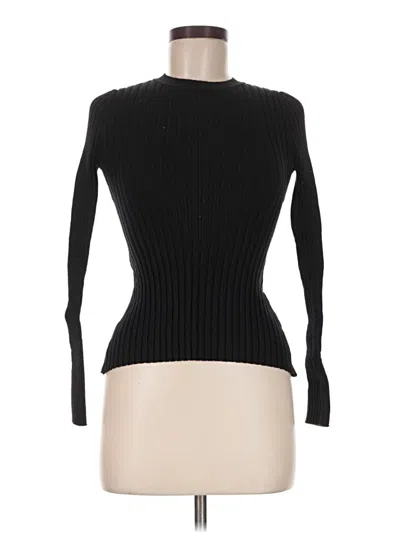 Pre-owned Quince Long Sleeve Top Black Turtleneck Tops