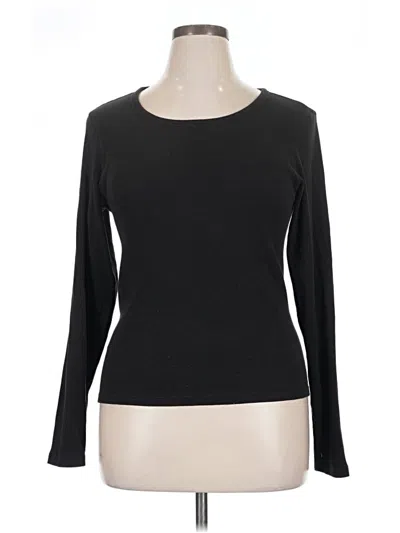 Pre-owned Quince Long Sleeve T-shirt In Black