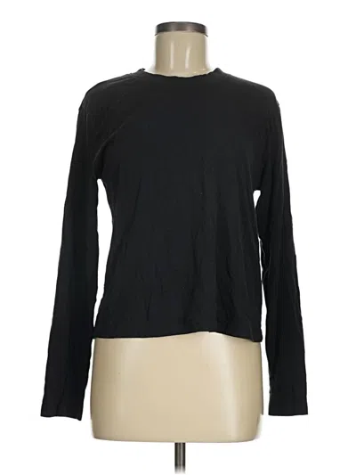 Pre-owned Quince Long Sleeve T-shirt In Black