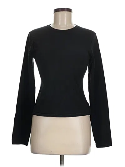 Pre-owned Quince Long Sleeve T-shirt In Black