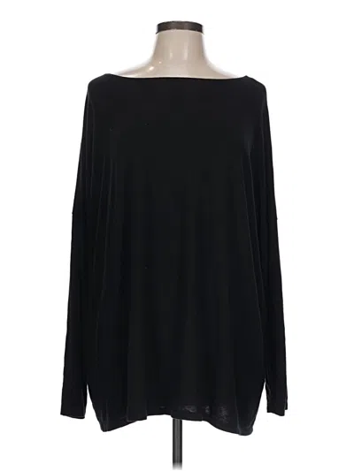 Pre-owned Quince Long Sleeve T-shirt In Black