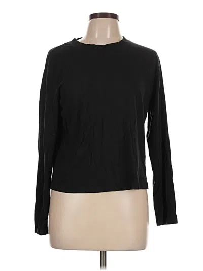 Pre-owned Quince Long Sleeve T-shirt In Black