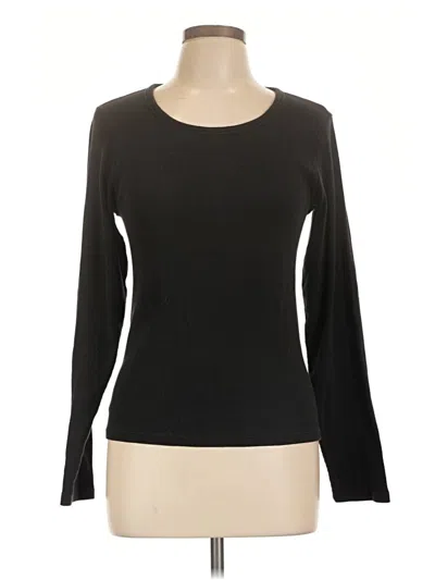 Pre-owned Quince Long Sleeve T-shirt In Black