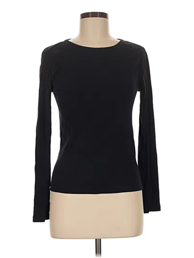 Pre-owned Quince Long Sleeve T-shirt In Black