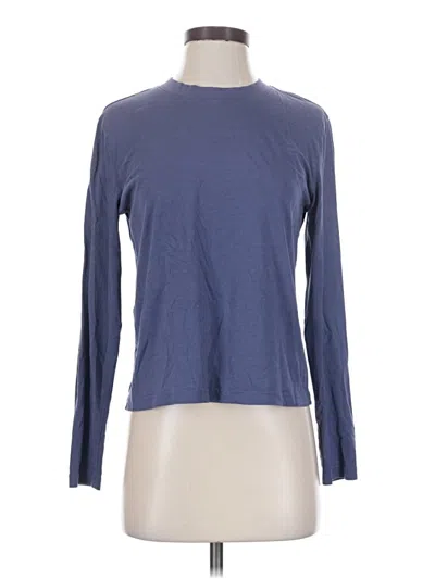 Pre-owned Quince Long Sleeve T-shirt In Blue
