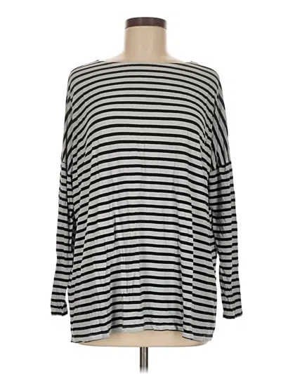 Pre-owned Quince Long Sleeve T-shirt In Gray