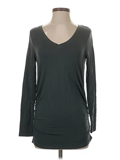 Pre-owned Quince Long Sleeve T-shirt In Green