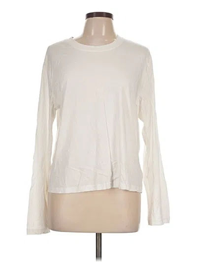 Pre-owned Quince Long Sleeve T-shirt In Ivory