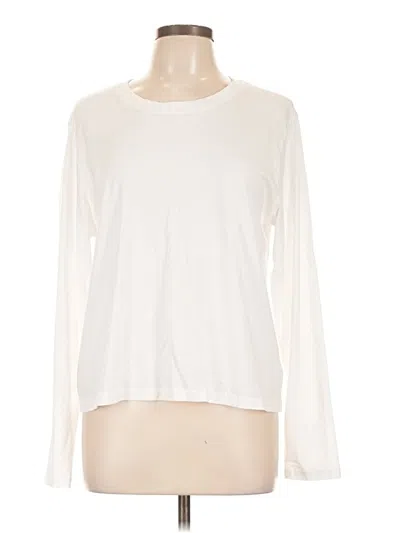 Pre-owned Quince Long Sleeve T-shirt In Ivory