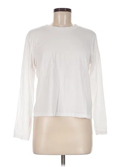 Pre-owned Quince Long Sleeve T-shirt In White