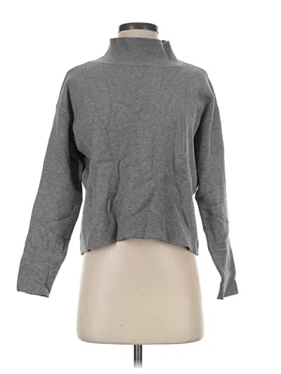 Pre-owned Quince Long Sleeve Turtleneck In Gray