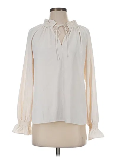 Pre-owned Quince Long Sleeve Turtleneck In Ivory