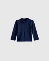 Quince Long Sleeve Zip-up Rash Guard In Nautical Navy