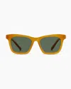 Quince Luna Polarized Acetate Sunglasses In Honey With Green Lens