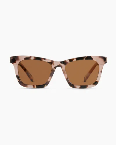 Quince Luna Polarized Acetate Sunglasses In Tan Tortoise With Brown Lens