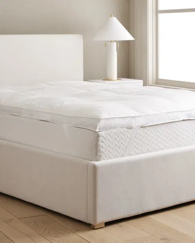 Quince Luxe Downtop Featherbed Mattress Topper In White