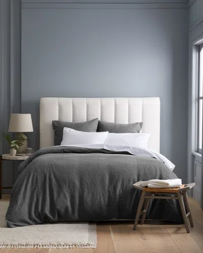 Quince Luxe Waffle Duvet Cover Set In Grey