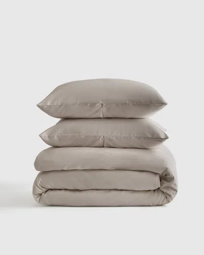Quince Luxury Organic Sateen Duvet Cover Set In Light Grey