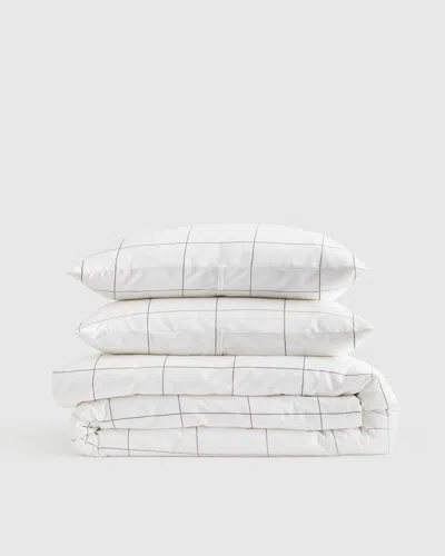 Quince Luxury Organic Sateen Duvet Cover Set In White