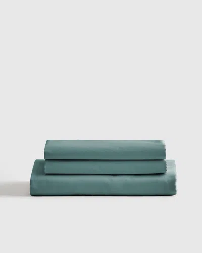 Quince Luxury Organic Sateen Fitted Sheet Set In Pine