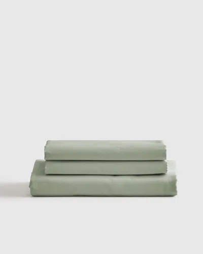 Quince Luxury Organic Sateen Fitted Sheet Set In Sage