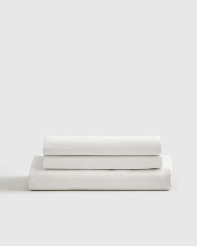 Quince Luxury Organic Sateen Fitted Sheet Set In White