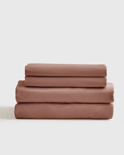 Quince Luxury Organic Sateen Sheet Set In Clay