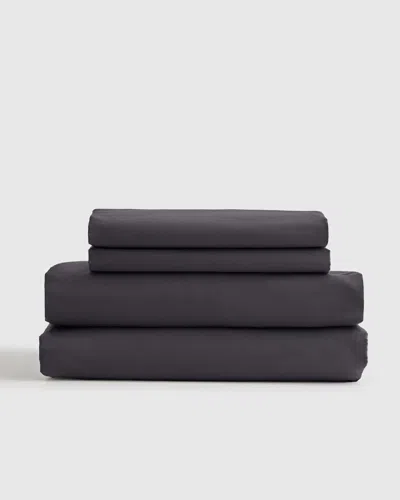 Quince Luxury Organic Sateen Sheet Set In Graphite