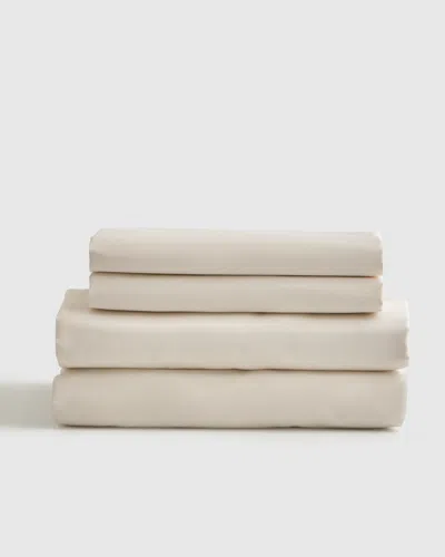 Quince Luxury Organic Sateen Sheet Set In Ivory