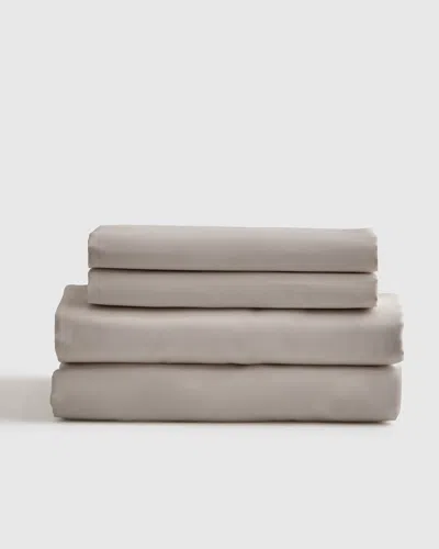 Quince Luxury Organic Sateen Sheet Set In Light Grey