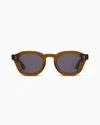 Quince Maldives Polarized Acetate Sunglasses In Clear Spice With Grey Lens