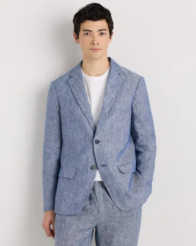 Quince Men's 100% European Linen Blazer In Blue