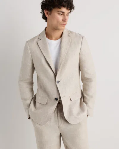 Quince Men's 100% European Linen Blazer In Brown
