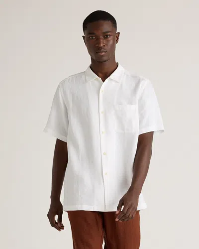 Quince Men's 100% European Linen Camp Shirt In White