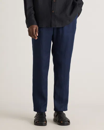 Quince Men's 100% European Linen Drawstring Beach Pants In Deep Navy