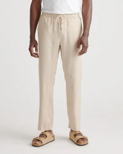 Quince Men's 100% European Linen Drawstring Beach Pants In Driftwood