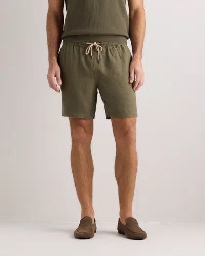 Quince Men's 100% European Linen Drawstring Beach Shorts 7"