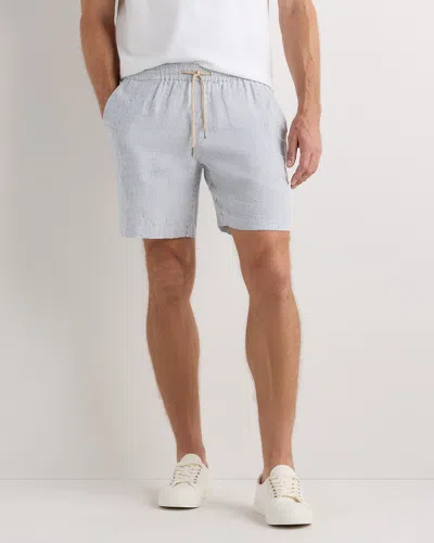Quince Men's 100% European Linen Drawstring Beach Shorts 7" In Gray