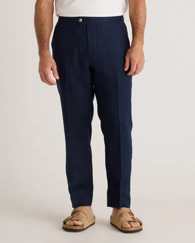 Quince Men's 100% European Linen Dress Pants In Deep Navy